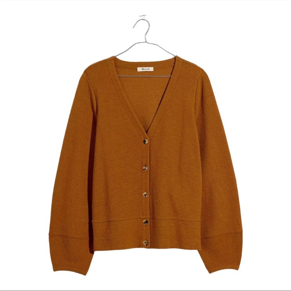 MADEWELL PIECED SLEEVE CARDIGAN